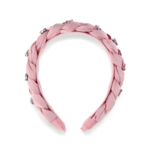 Tru Women's Rhinestone Braided Hair Headband, Pink