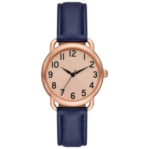 Women's Rose Gold Tone Textured Dial Watch