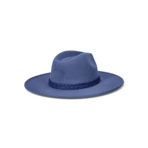 Women's Fedora with Braid Band, Dusty Blue