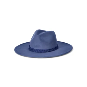 Women's Fedora with Braid Band, Dusty Blue