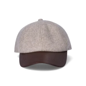 Women's Flannel Baseball Hat, Ivory