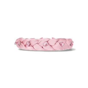 Tru Women's Rhinestone Braided Hair Headband, Pink